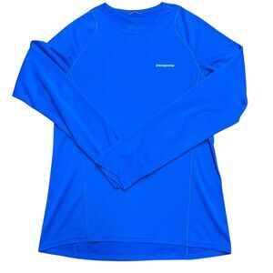 Patagonia Men's Small Blue Long Sleeve Performance Shirt Running Athletic